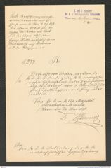 k.k. naturhistorisches Hofmuseum, Intendanzakten 1885-1896 (Hauer), Aktenzahl Z.355/1892, Seite 1